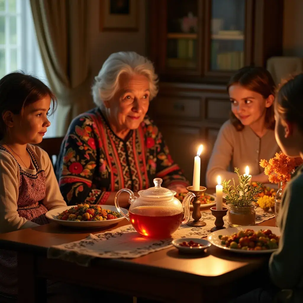 Friss gyümölcsök és gyógynövények keveréke, amelyek a szív egészségét támogatják.